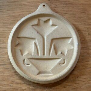 Vintage Museum of American Folk Art Cookie Mold, PA Dutch Tulip Bouquet
